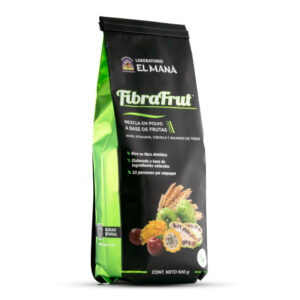 Fibrafrut A base de frutas( noni,pitahaya,ciruela y salvado de trigo. Vitaminas A,C ,Hierro.